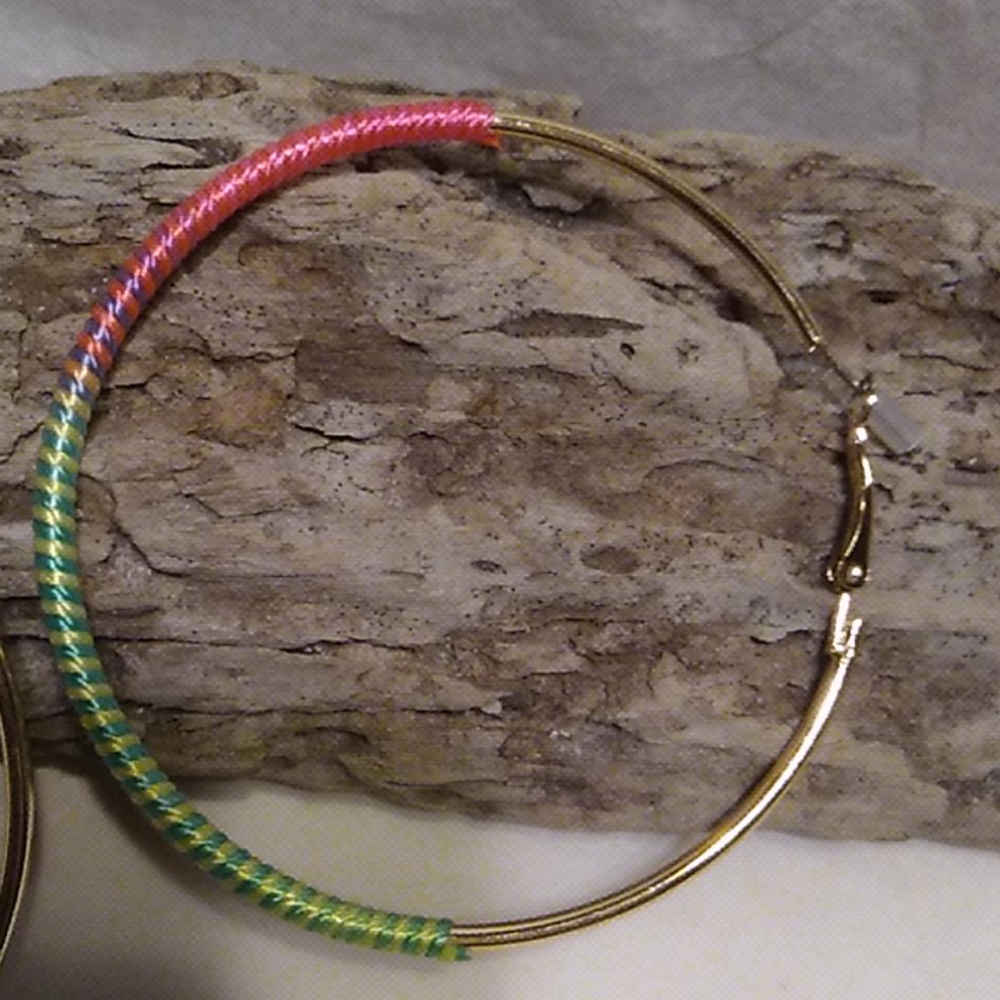 Nwt Large Hoop Earrings - Picture 2 of 6